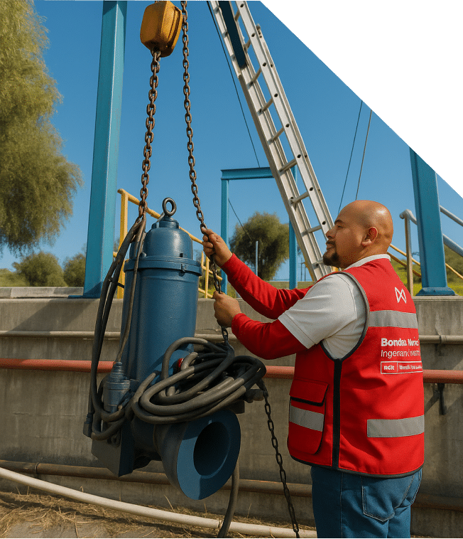 Rebombeo de agua limpia y aguas residuales
